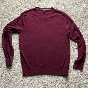 Cranberry V neck Banana Republic sweater